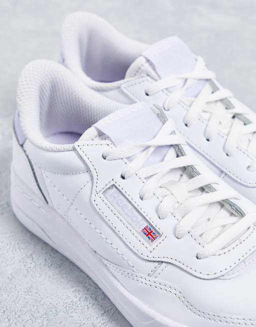 Reebok Court Peak trainers in white and lilac ASOS