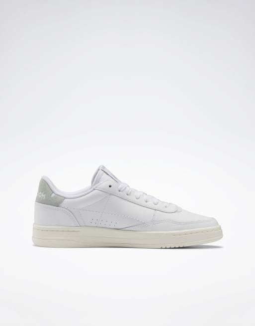 Reebok court peak trainers in white and sage