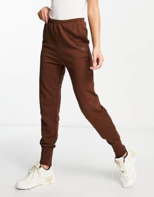 Reebok cozy cuffed joggers in brown