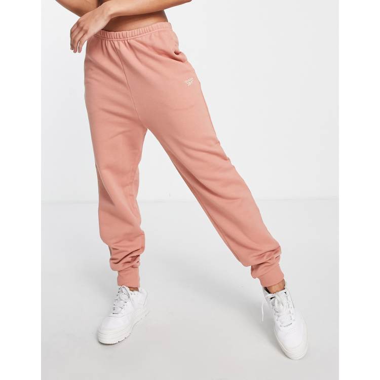 Reebok cozy cuffed joggers in pink