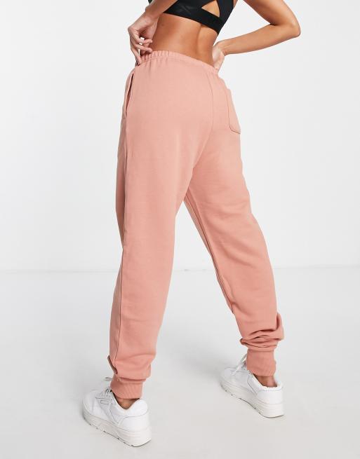 Reebok Women's Cozy Fleece Jogger Sweatpants with Pockets - Pink, XL