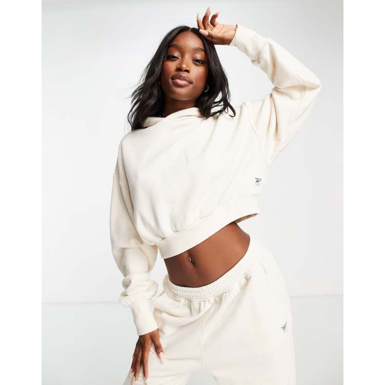 Off white outlet crop top hoodie