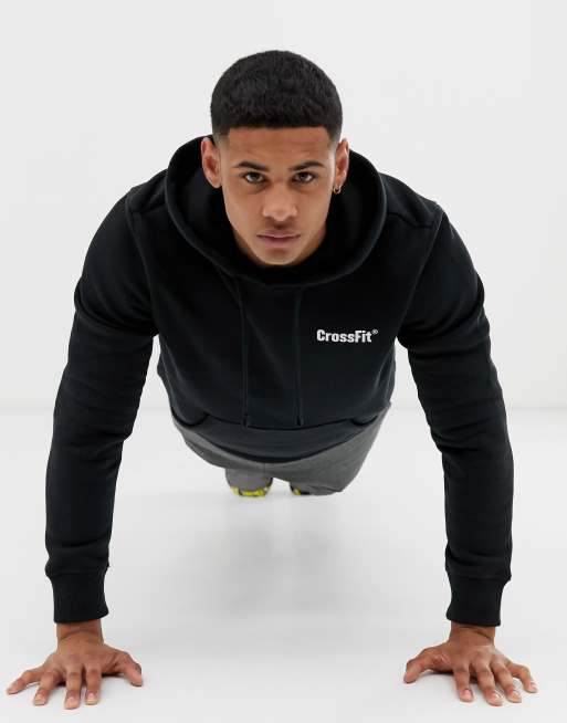 Reebok crossfit hoodie mens on sale black