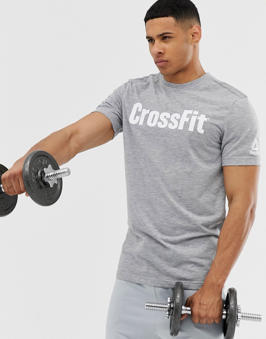 Reebok Crossfit logo t-shirt i grå