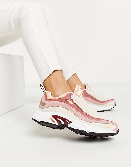 Blur An event Compassion Reebok Daytona DMX trainers in white & pink | ASOS
