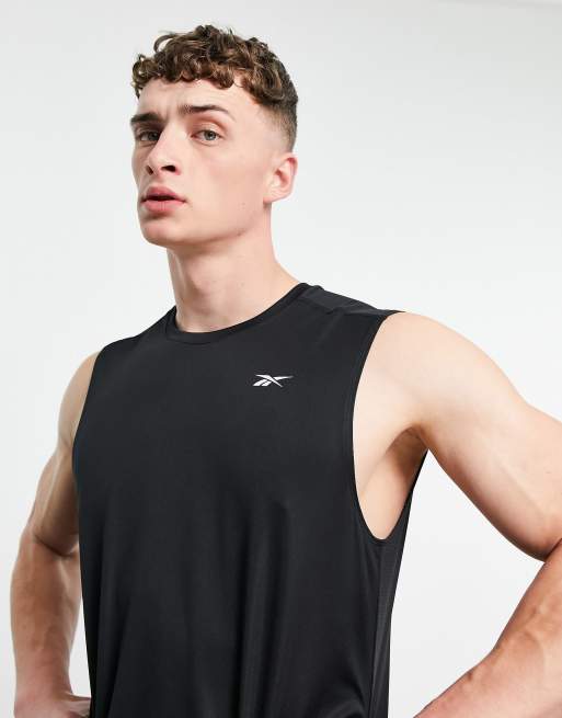 Reebok - Débardeur technique de sport sans manches - Noir, 3 de 4