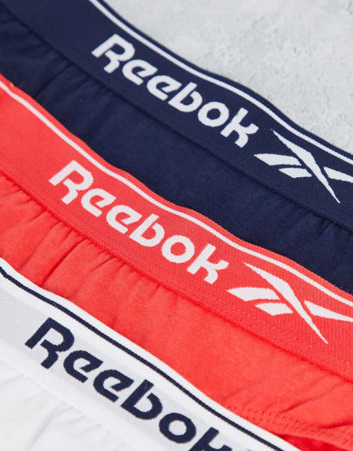 Reebok - Delmas - Set van 3 onderbroeken in marineblauw, rood en wit , 3 van 4