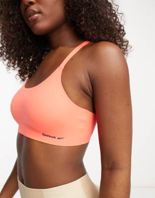 Reebok edie bonded bralette in orange flare