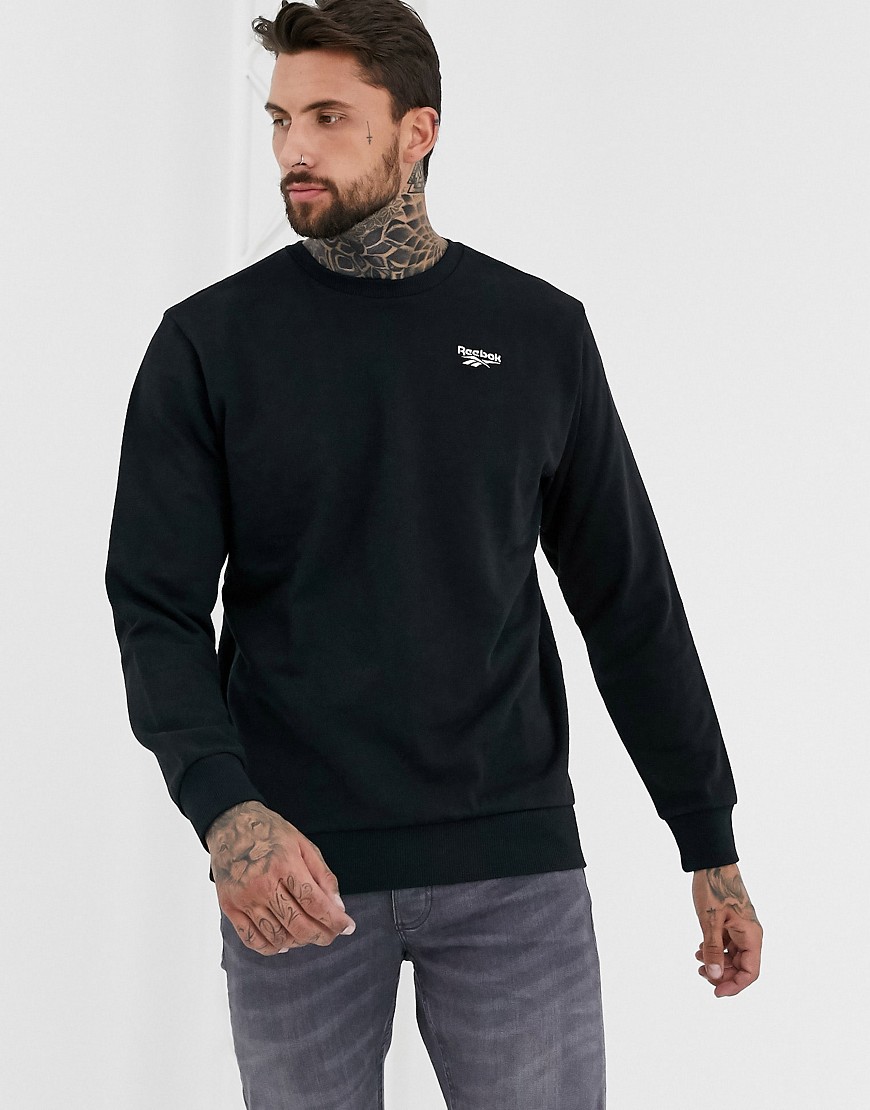 Reebok essentials sweatshirt with vector logo in black
