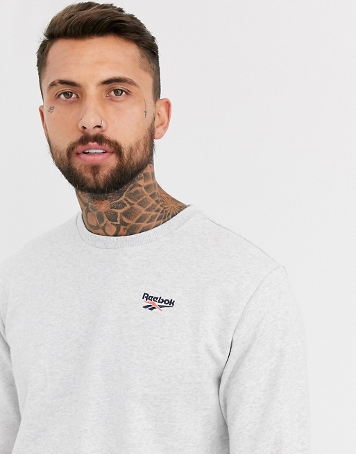 Reebok essentials sweatshirt with vector logo in grey