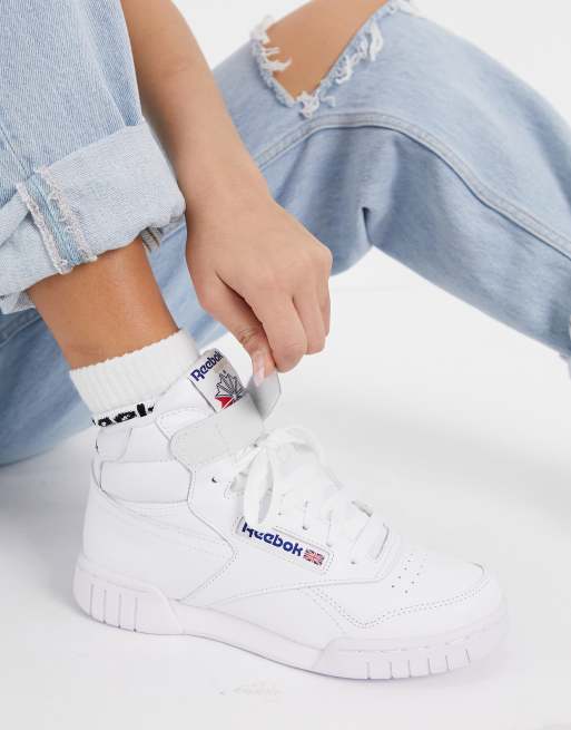 Reebok Ex-O-Fit Hi trainers in white