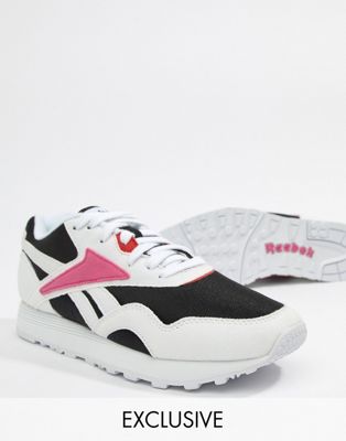 reebok black and pink trainers
