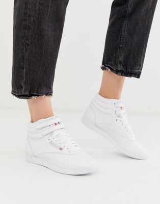 Reebok F/S HI sneakers in white | ASOS