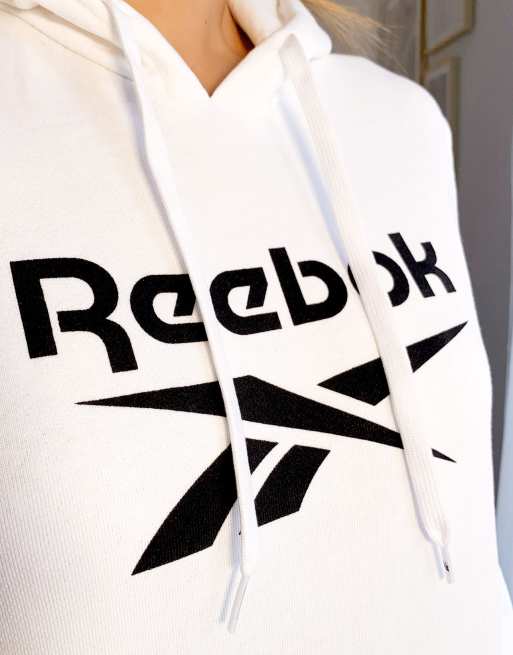 Reebok felpa bianca clearance