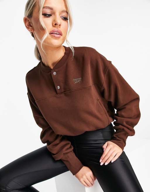 Felpa reebok donna marrone clearance