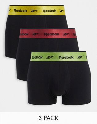 Reebok fender trunks in yellow, red and green