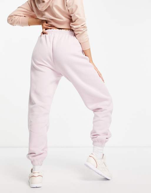 Reebok - Fleece joggingbroek in pastelroze, 4 van 4