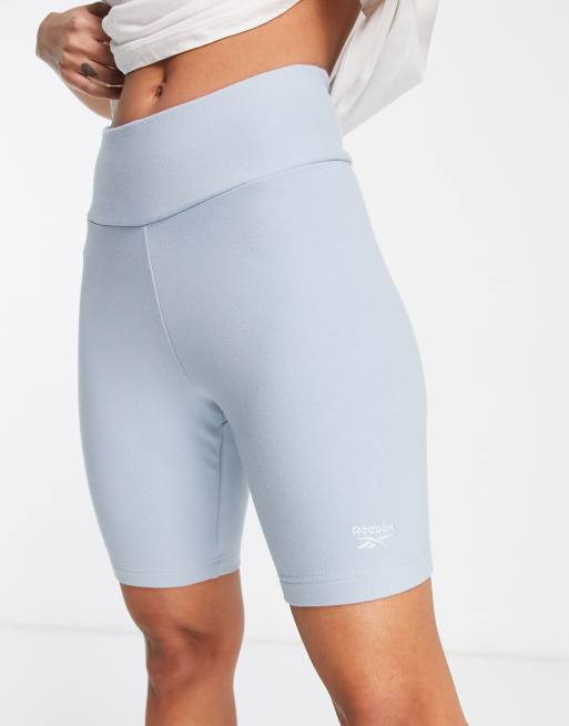 Reebok small logo legging shorts in grey, ASOS