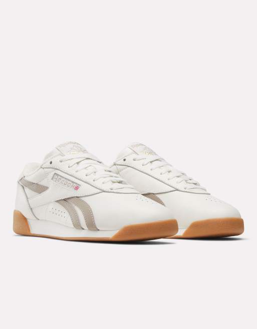 Reebok Freestyle Lo sneakers in gray and white, 2 of 5