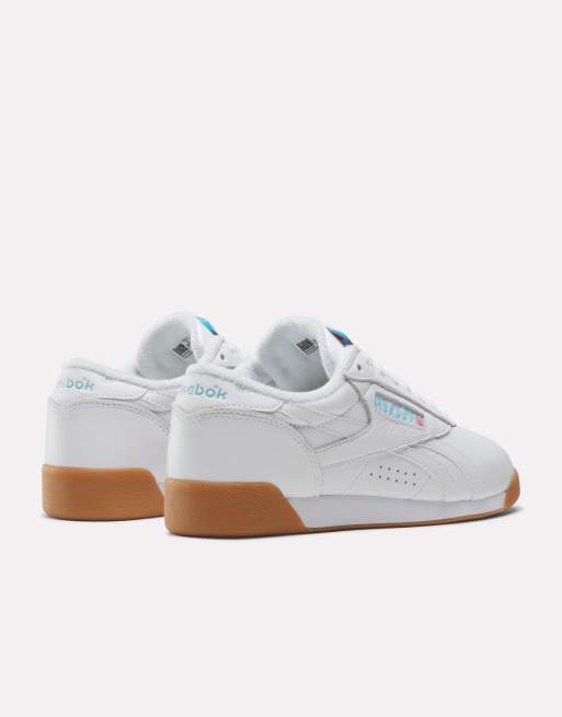 Reebok – Freestyle Lo Womens – Vita sneakers med gummisula för kvinnor, 3 av 4