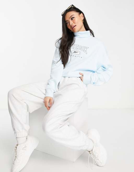 Baby blue best sale reebok sweatshirt