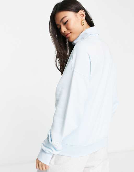 Baby blue reebok online sweatshirt