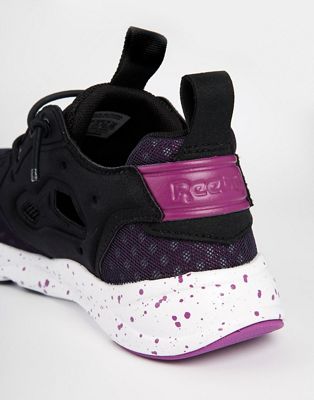 reebok furylite black & purple trainers