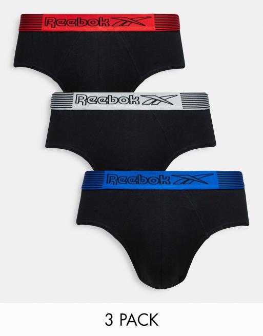 Reebok – Gavino – Slips in Schwarz im 3er-Pack