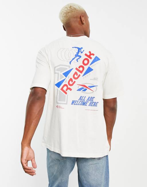 | t-shirt white graphic ASOS Reebok in