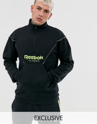 reebok half zip sweatshirt