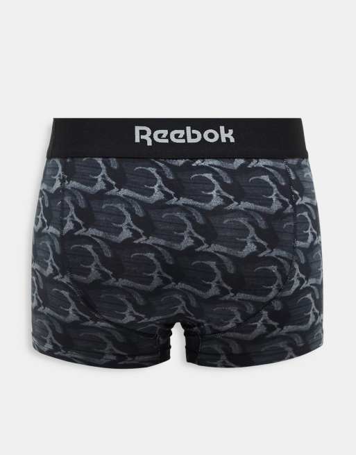 Reebok Harley 3 pack trunks in black and grey mix, 3 of 4