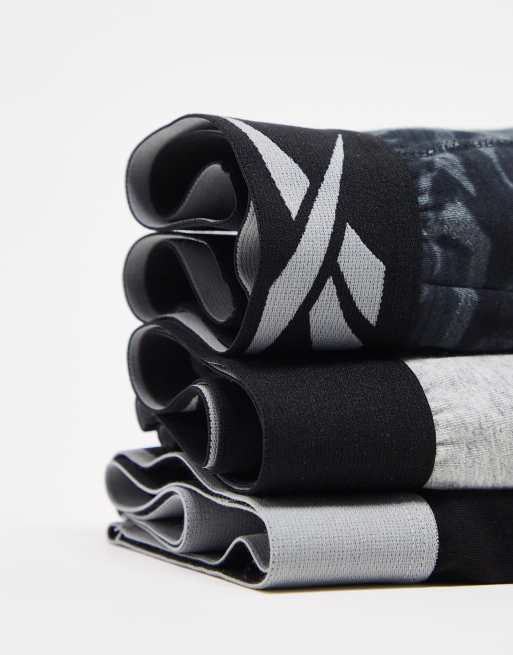 Reebok - Harley - Set van 3 boxershorts in zwart en grijze mix, 4 van 4