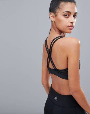 reebok hero strappy padded bra