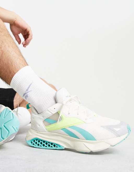 Reebok - Hexalite Legacy - Sneakers i kalkhvid og blågrøn