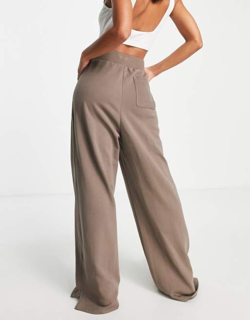 Bet on You Brown High Waisted Wide Leg Trouser Pants