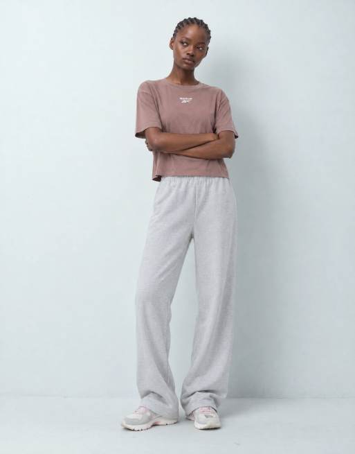 Reebok ID cropped box fix t-shirt in brown, 7 of 9