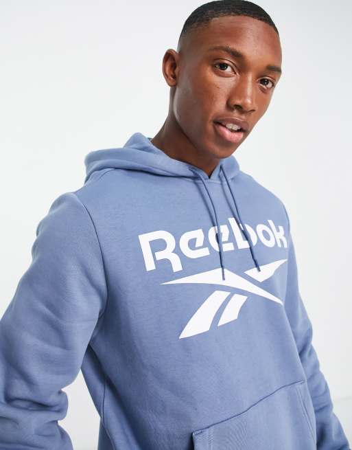 Reebok Identity fleece hoodie in blue slate - part of a set