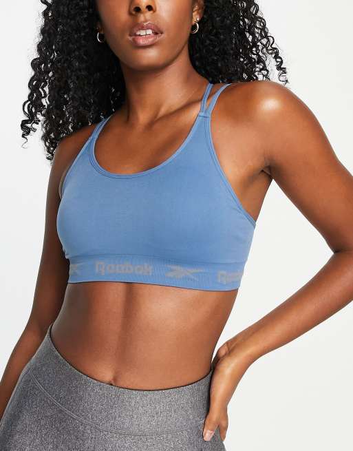 Reebok jenna seamless sports bra in blue