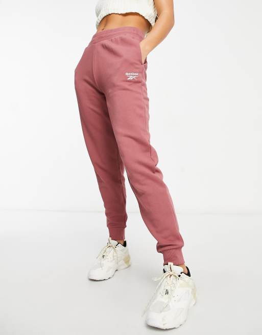 Reebok Joggers color mora con fondo elasticizzato e logo ASOS