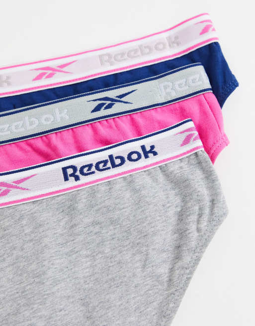 Reebok - Jonna - Set van 3 onderbroeken in roze, blauw en grijs, 2 van 4