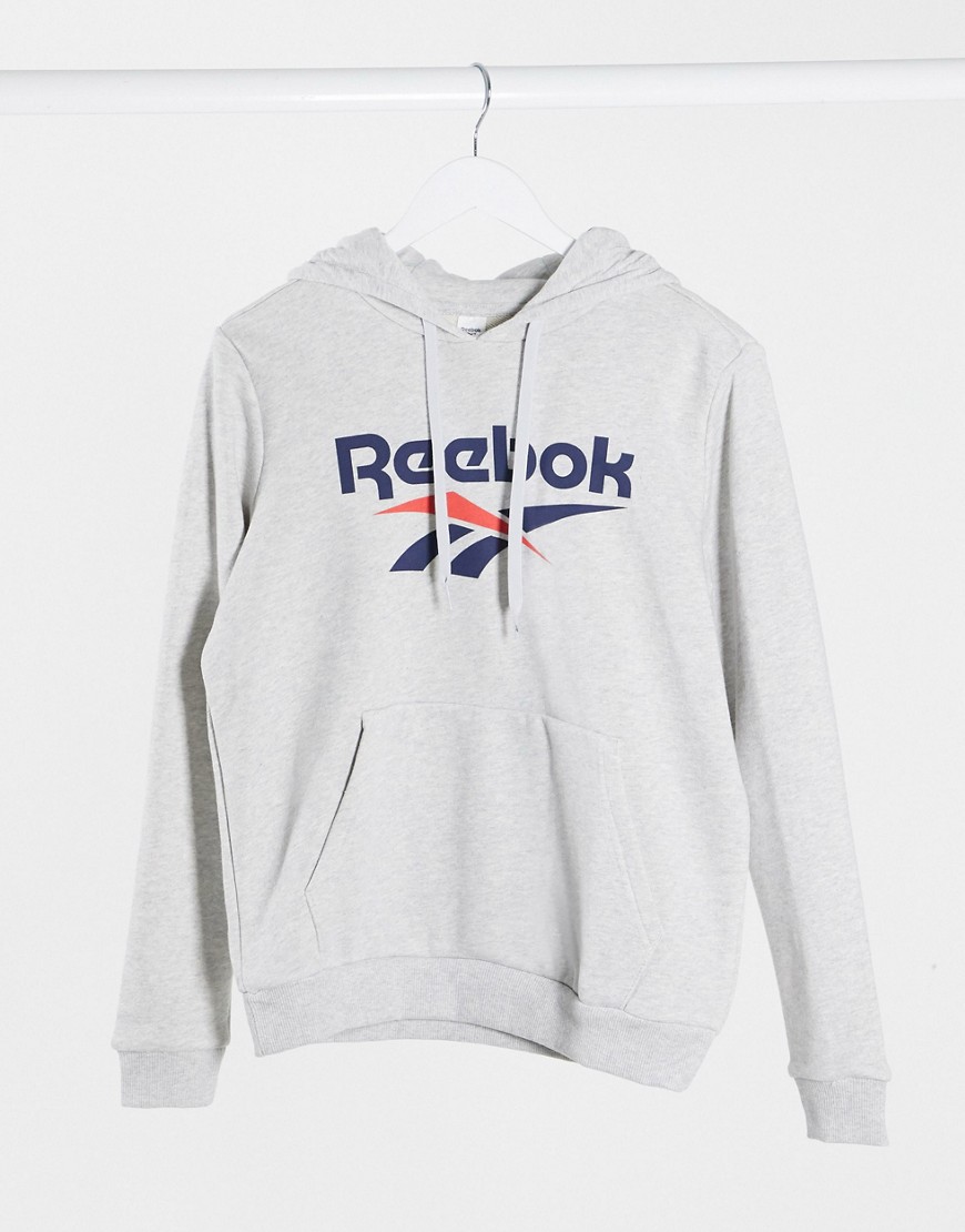 Reebok - Klassieke hoodie met groot vector-logo in grijs