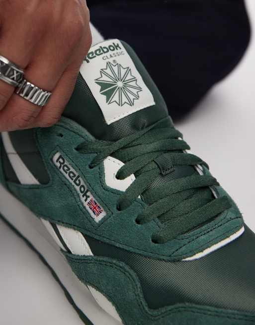 Reebok - Klassieke nylon sneakers in groen en wit , 4 van 5