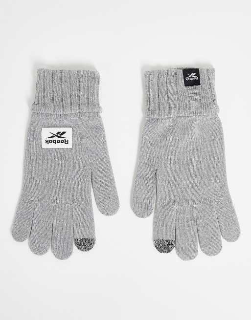 Reebok knitted gloves in grey ASOS