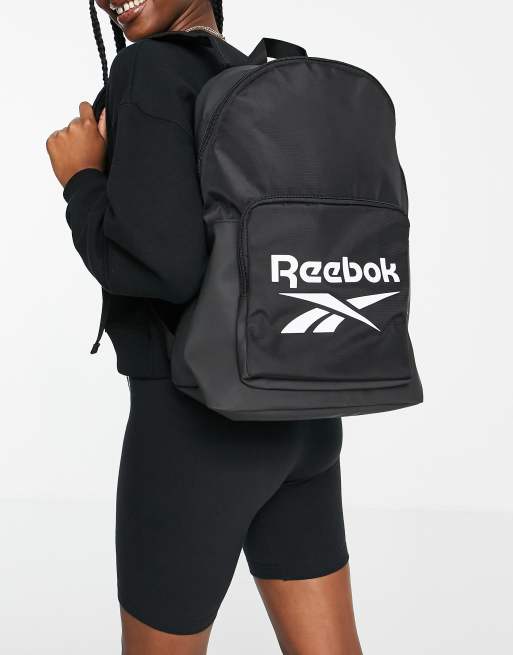 Reebok large logo backpack in black