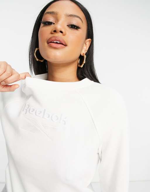 Reebok sweatshirt womens white new arrivals