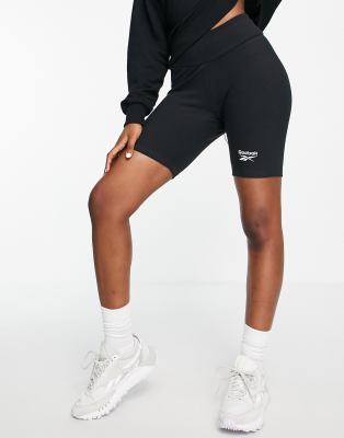 Shop Reebok Legging Shorts In Black