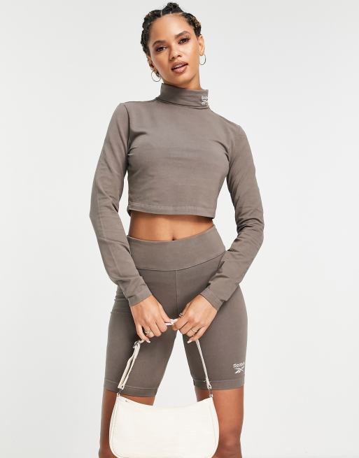 Reebok leggings in taupe brown exclusive to ASOS