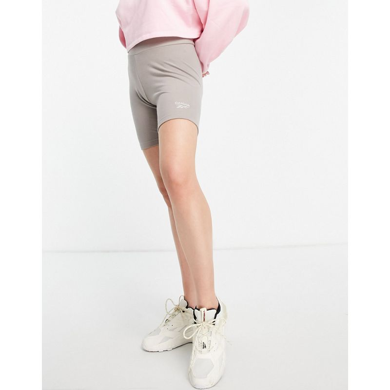 Pantaloncini leggings Donna Reebok - Leggings corti con logo color avena