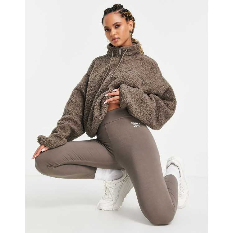 Reebok leggings in taupe brown exclusive to ASOS