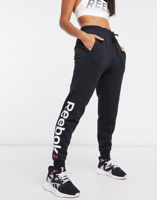 Reebok Linear logo pants in black